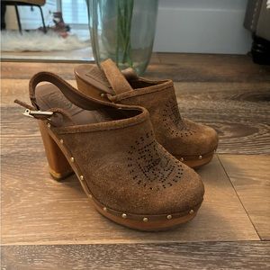 Tory Burch Brayden Slingback Wooden Clog